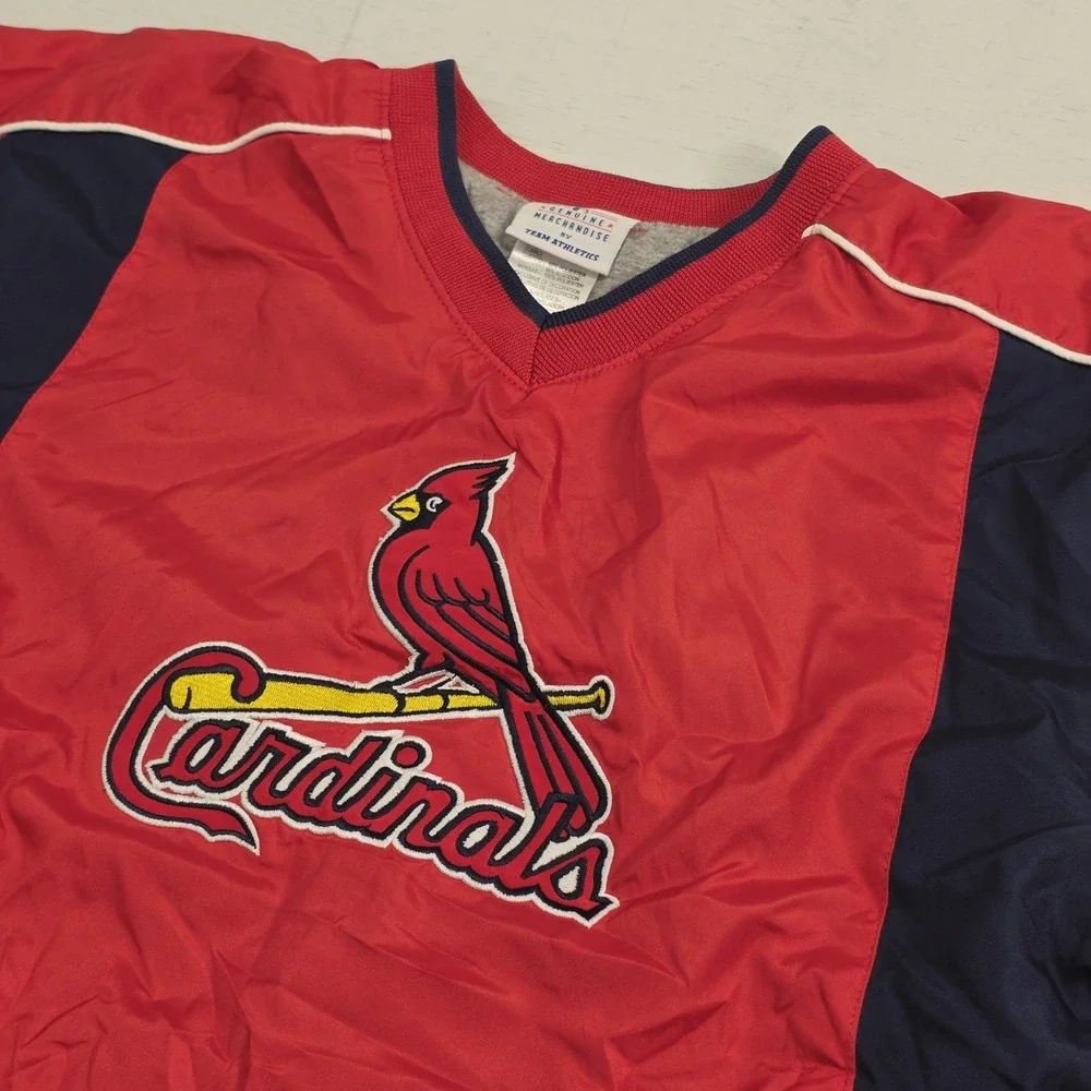 St. Louis Cardinals MLB Jacket Pullover‎ Windbreaker Youth Boys Sz L (11/14) VG+